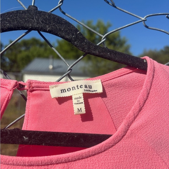 Monteau Vibrant Pink Dress Size Medium - Picture 3 of 5